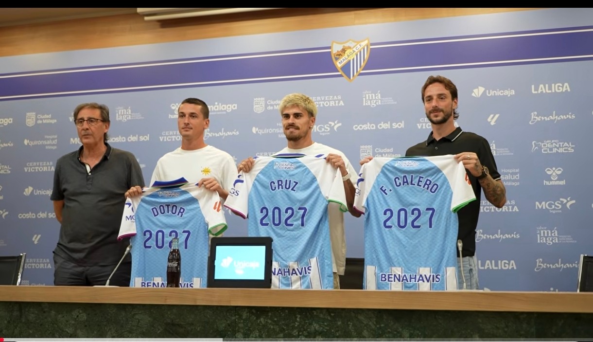 Dotor, Juan Cruz and Calero Presented as Málaga Continue Building for LaLiga Return